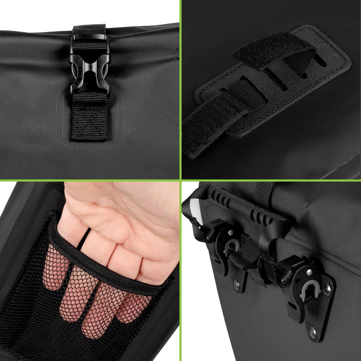 Fahrradtasche für den Gepäckträger, Vayox VA0444B 25L, Schwarz