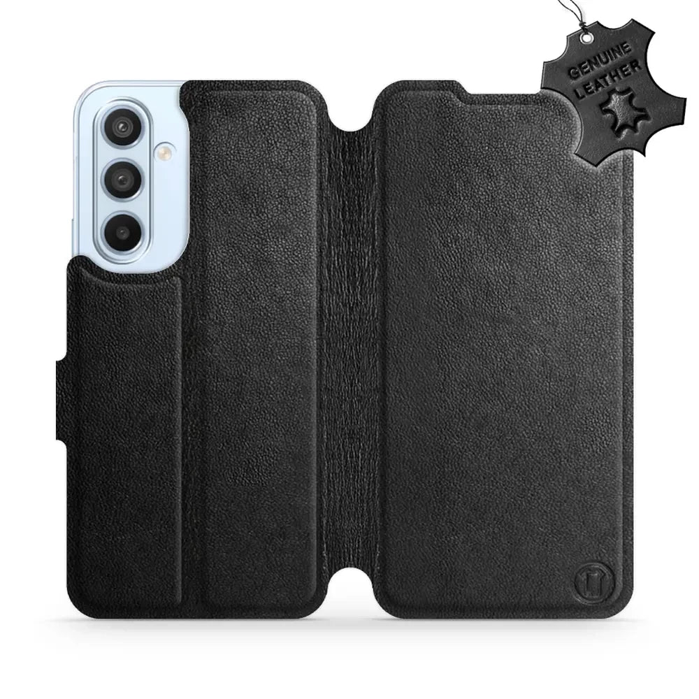 Echtleder Handyhülle für Galaxy A54 5G, Mobiwear Leather, Schwarz