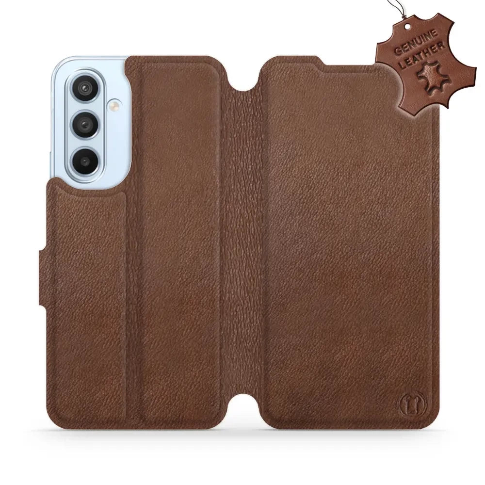Echtleder Handyhülle für Galaxy A54 5G, Mobiwear Leather, Braun