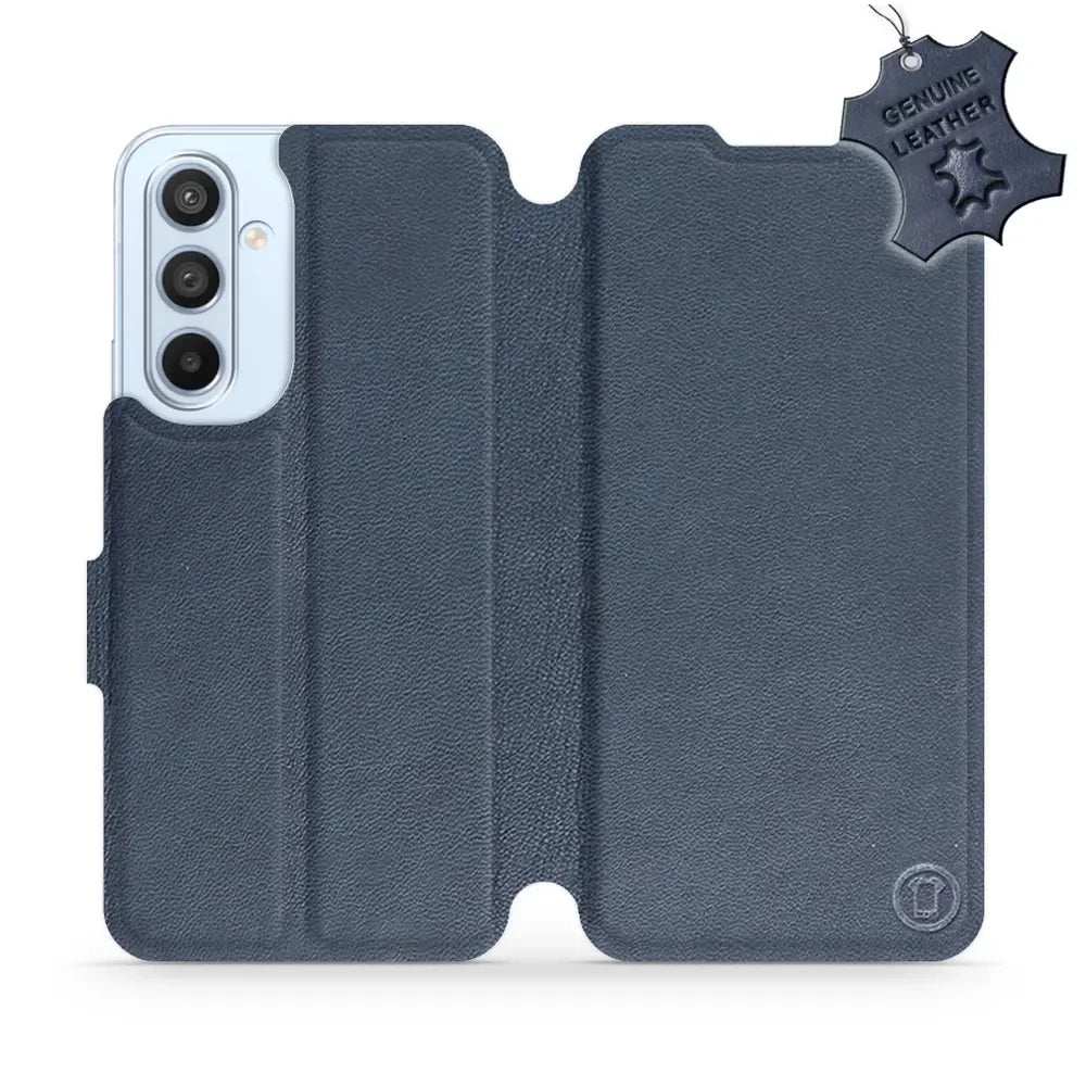 Echtleder Handyhülle für Galaxy A54 5G, Mobiwear Leather, Dunkelblau