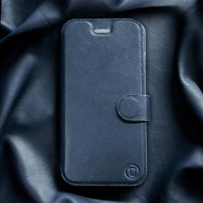 Echtleder Handyhülle für Galaxy A54 5G, Mobiwear Leather, Dunkelblau