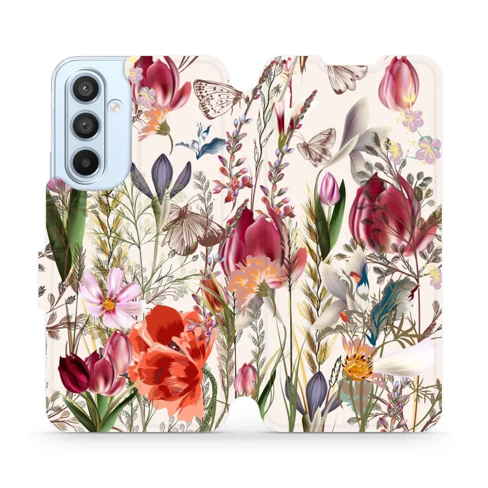 Handyhülle mit klappe für Galaxy A54 5G, Mobiwear Book, Blumenstrauß