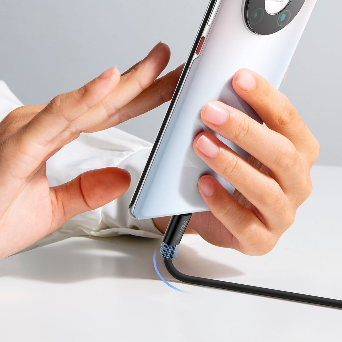 Kabel Baseus Superior Series Supervooc 65W USB-A für USB-C 1m, Schwarz