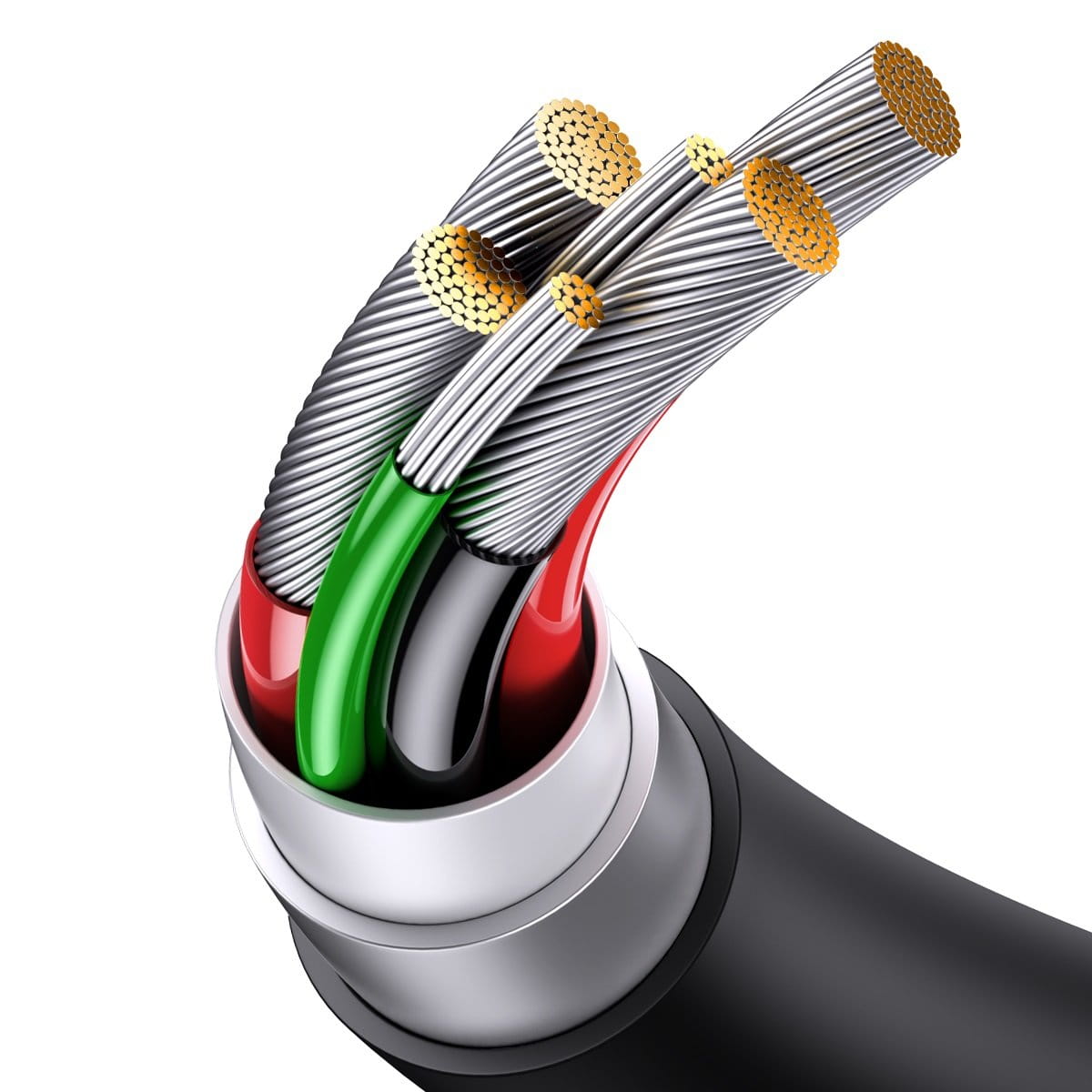 Kabel Baseus Superior Series Supervooc 65W USB-A für USB-C 1m, Schwarz