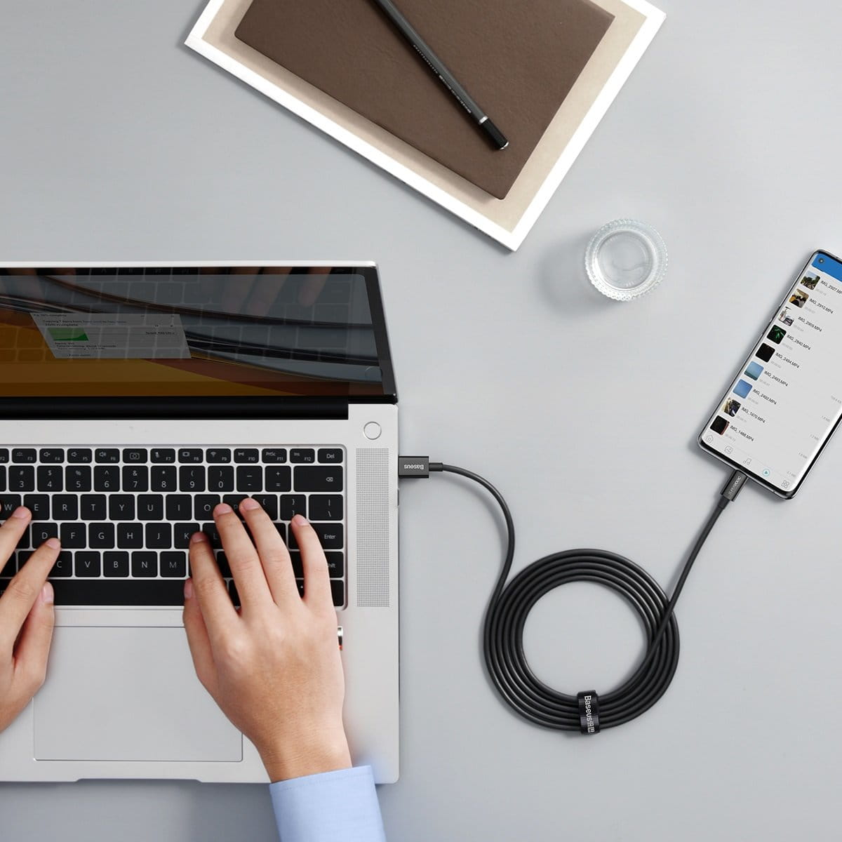 Kabel Baseus Superior Series Supervooc 65W USB-A für USB-C 1m, Schwarz
