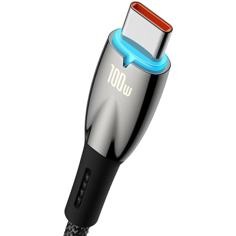 Kabel Baseus Glimmer Series 100 W USB-A zu USB-C 1m, Schwarz