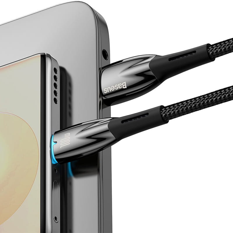 Kabel Baseus Glimmer Series 100 W USB-A zu USB-C 1m, Schwarz