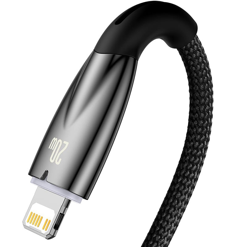 Kabel Baseus Glimmer Series 20W USB-C zu Lightning, 1m, Schwarz