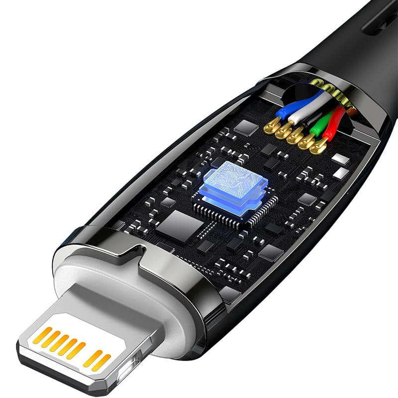 Kabel Baseus Glimmer Series 20W USB-C zu Lightning, 1m, Schwarz