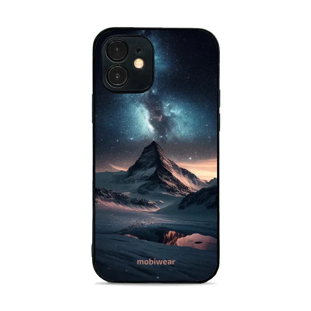 Handyhülle für iPhone 12 Mini, Mobiwear Glossy Case, Nachtberg