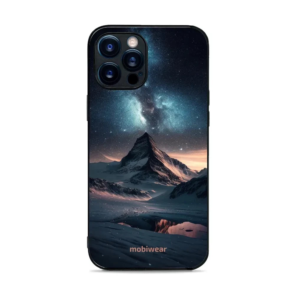 Handyhülle für iPhone 12 Pro Max, Mobiwear Glossy Case, Nachtberg