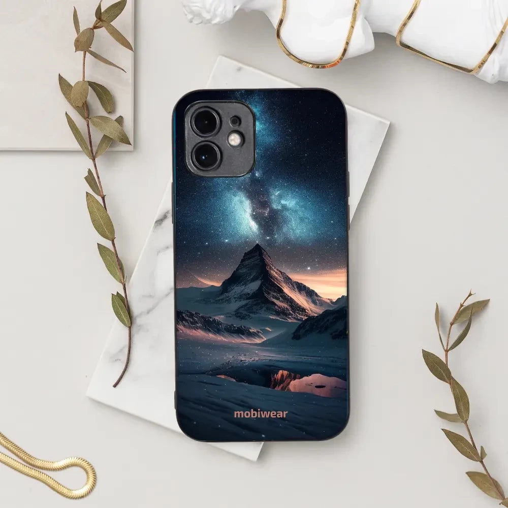 Handyhülle für iPhone 12 Pro Max, Mobiwear Glossy Case, Nachtberg