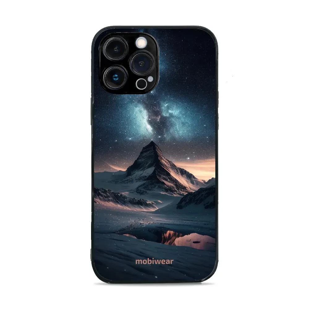 Handyhülle für iPhone 13 Pro Max, Mobiwear Glossy Case, Nachtberg
