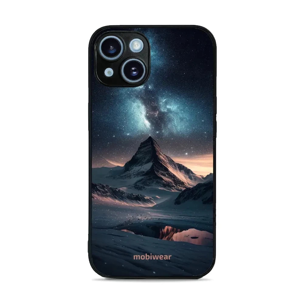 Handyhülle für iPhone 14, Mobiwear Glossy Case, Nachtberg