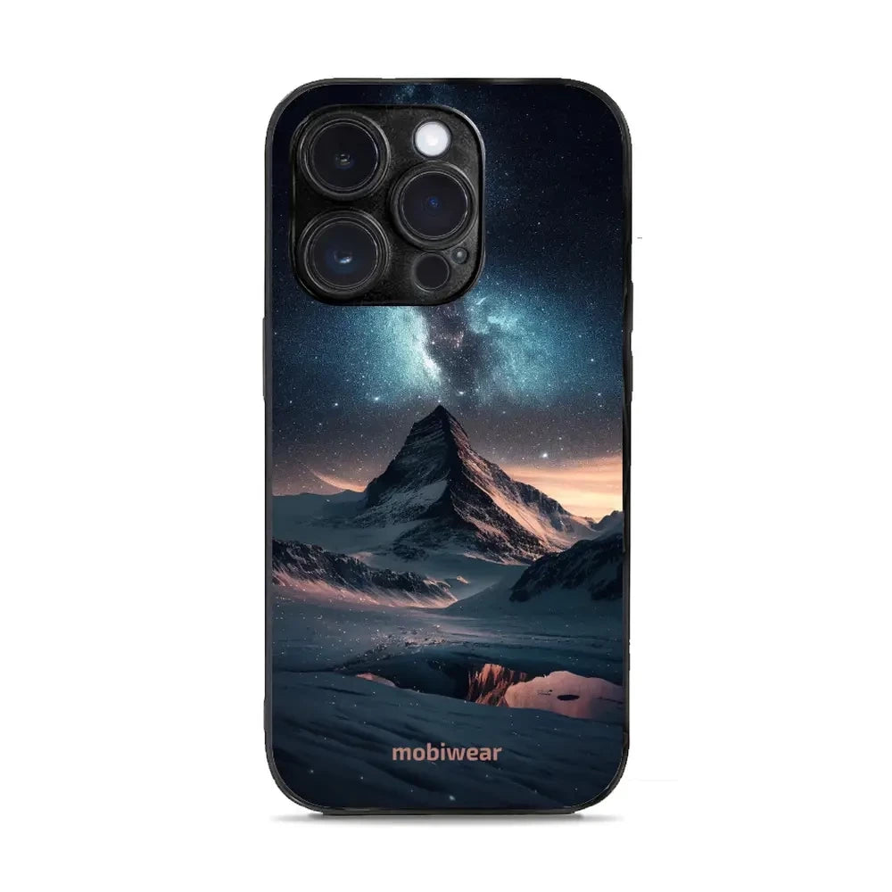 Handyhülle für iPhone 14 Pro, Mobiwear Glossy Case, Nachtberg
