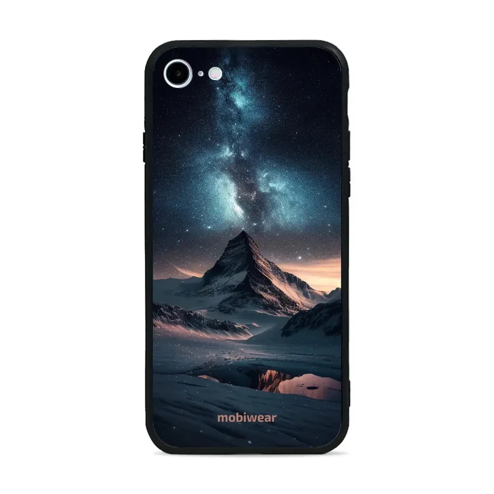 Handyhülle für iPhone SE 2020, Mobiwear Glossy Case, Nachtberg