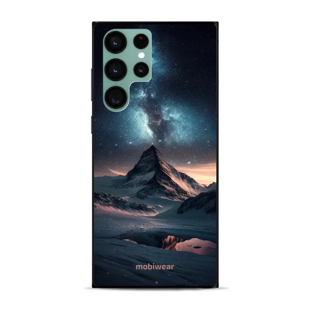 Handyhülle für Galaxy S22 Ultra, Mobiwear Glossy Case, Nachtberg