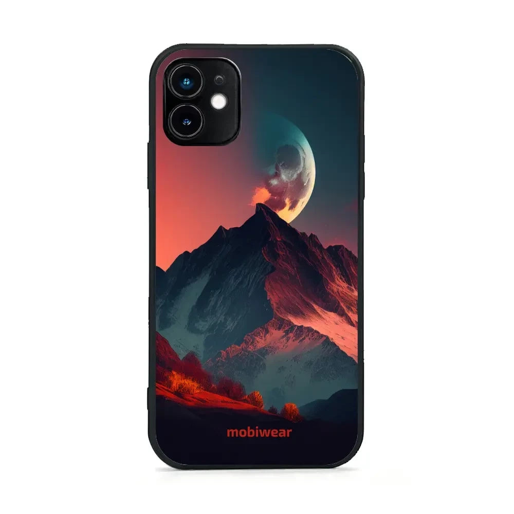 Handyhülle für iPhone 11, Mobiwear Glossy Case, Gebirgsdämmerung