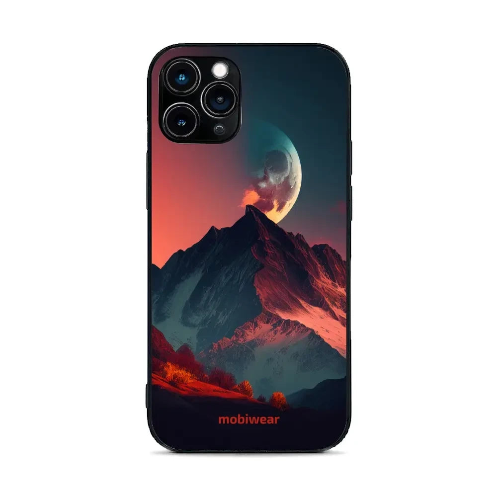 Handyhülle für iPhone 11 Pro, Mobiwear Glossy Case, Gebirgsdämmerung