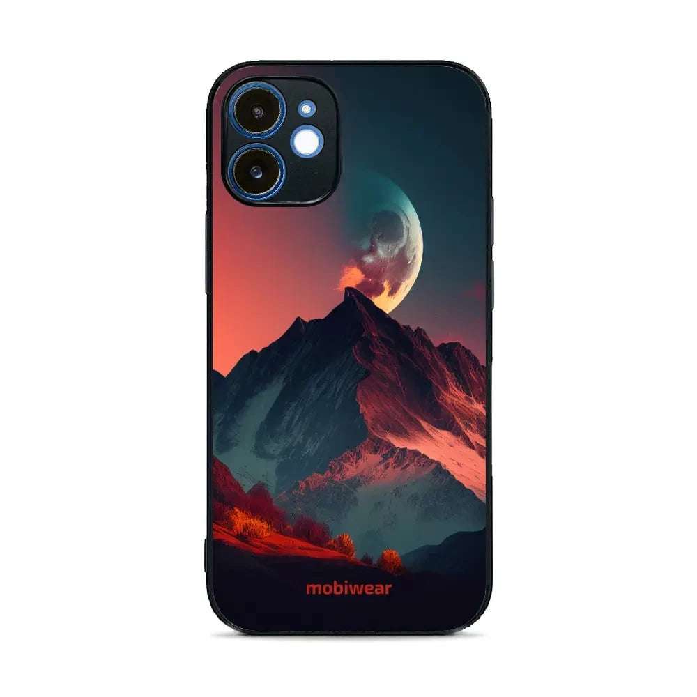 Handyhülle für iPhone 12, Mobiwear Glossy Case, Gebirgsdämmerung