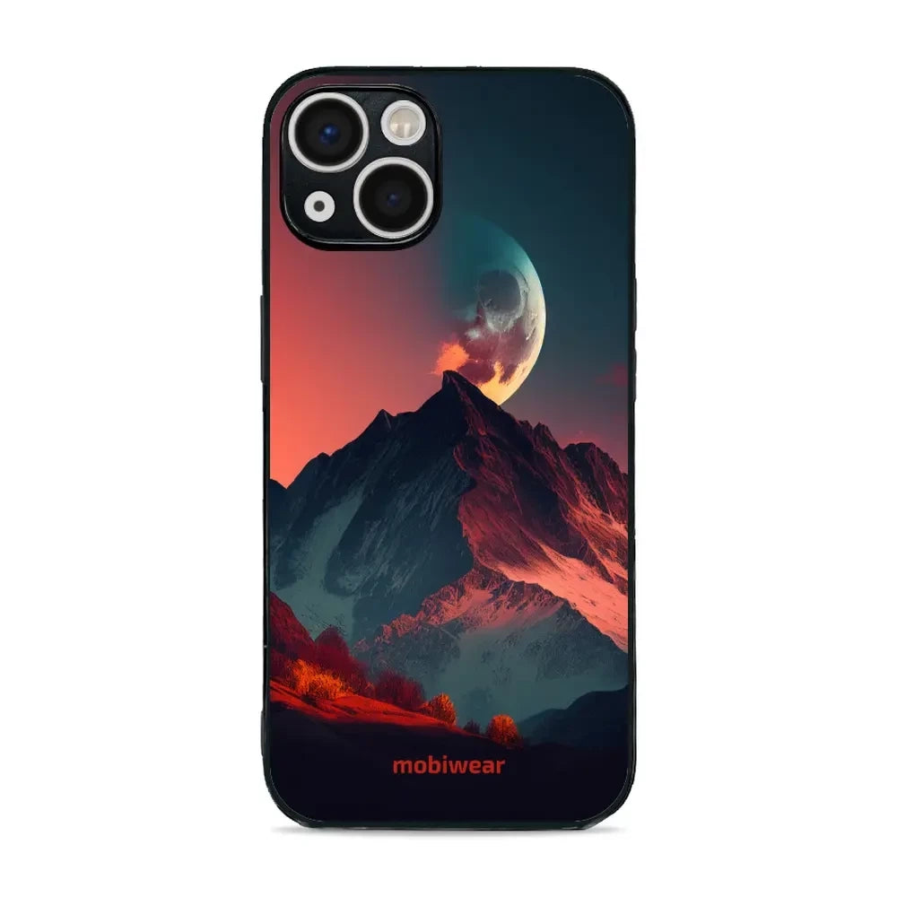 Handyhülle für iPhone 13, Mobiwear Glossy Case, Gebirgsdämmerung