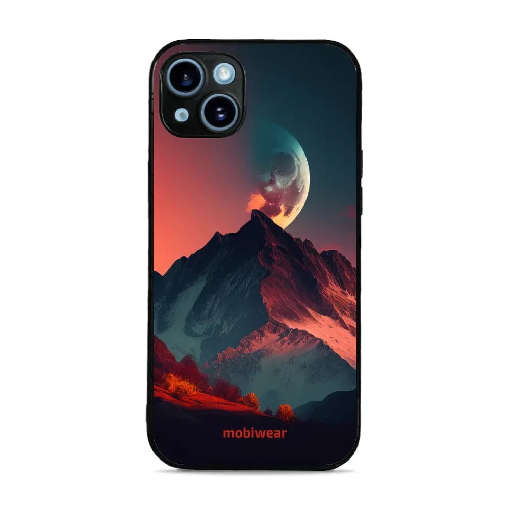 Handyhülle für iPhone 14 Plus, Mobiwear Glossy Case, Gebirgsdämmerung