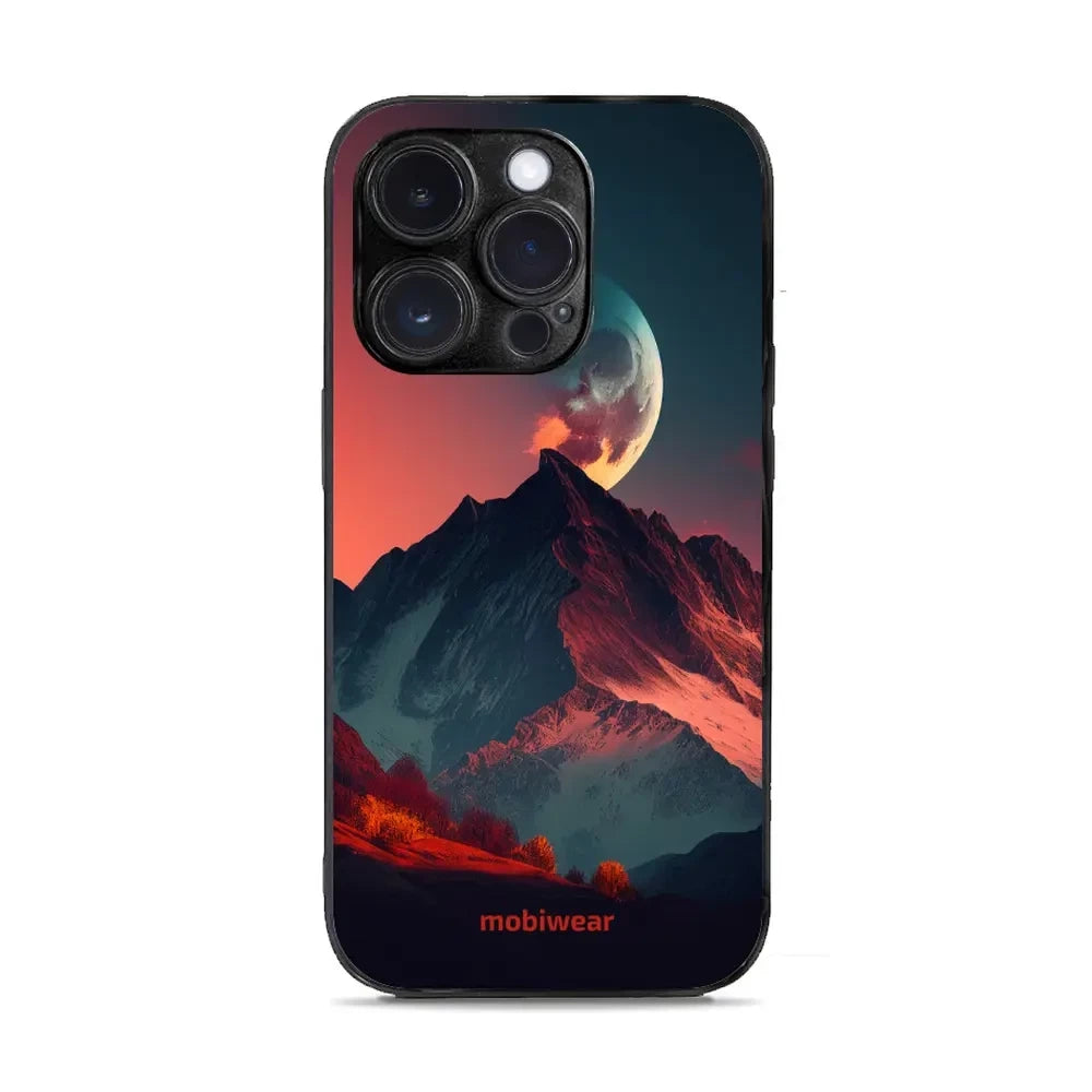 Handyhülle für iPhone 14 Pro, Mobiwear Glossy Case, Gebirgsdämmerung