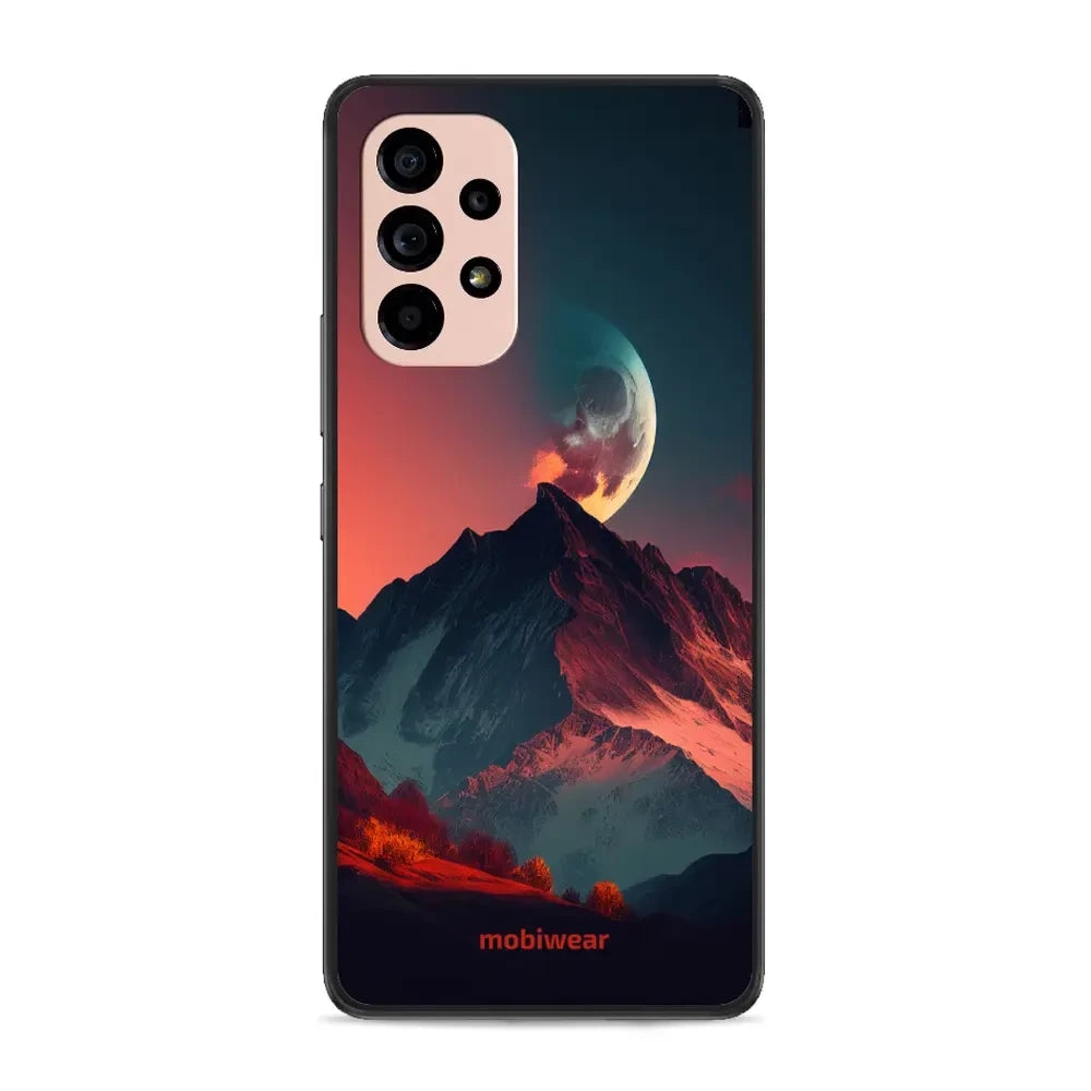 Handyhülle für Galaxy A53 5G, Mobiwear Glossy Case, Gebirgsdämmerung