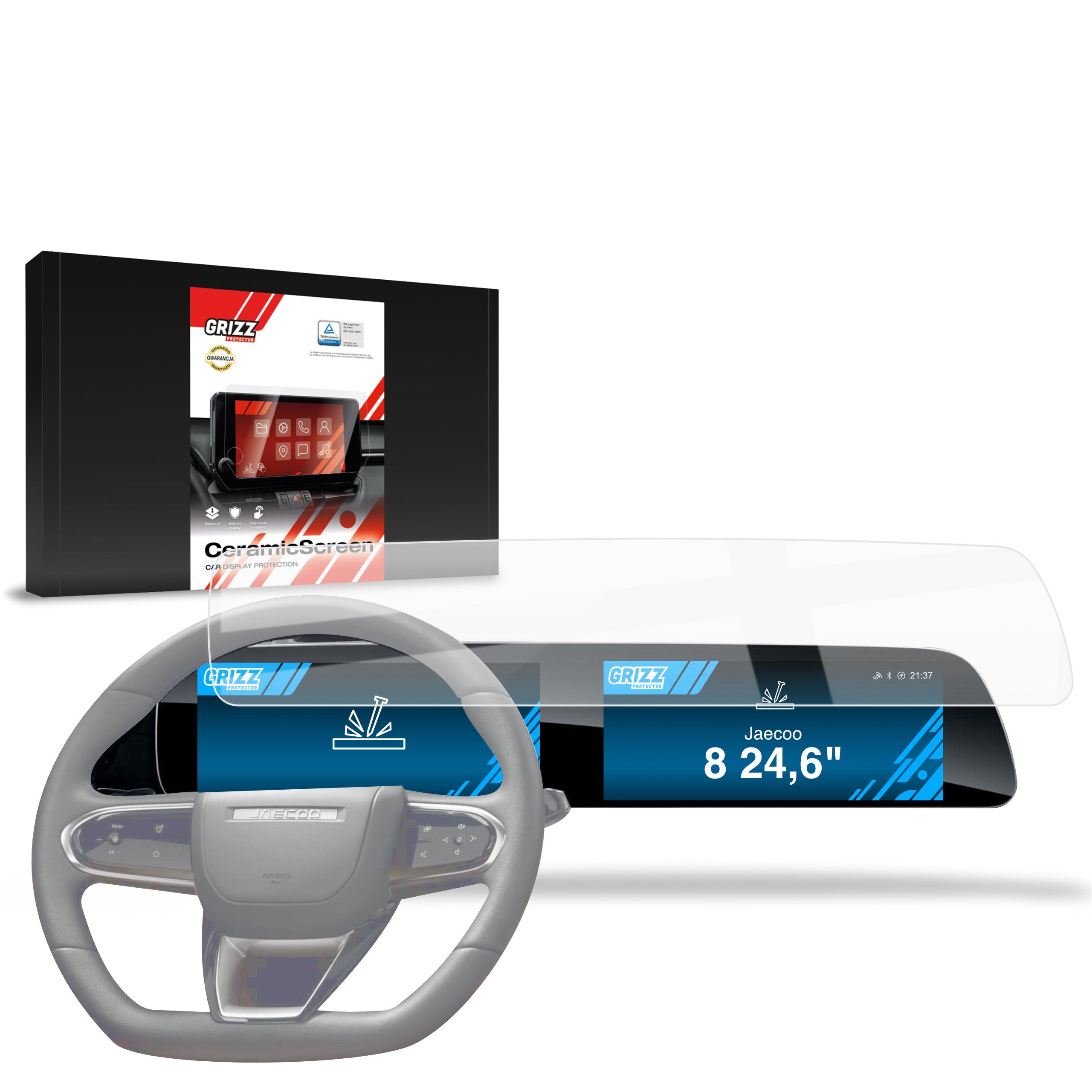 Keramische Autodisplayfolie für Jaecoo 8 24,6" (2025-2026), Grizz Protector