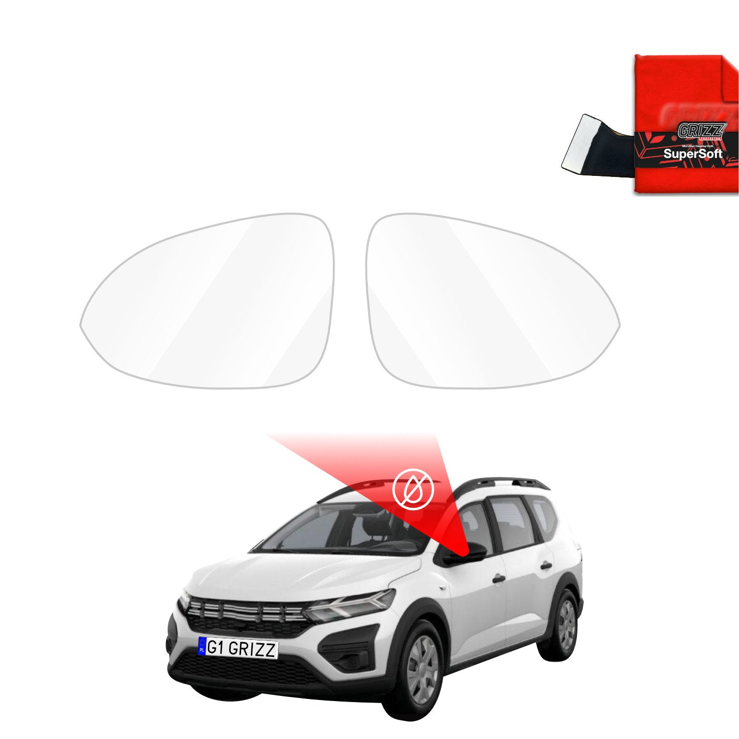 Regenschutzfolie Grizz Protector für Außenspiegel - Dacia Jogger (2022-2026)