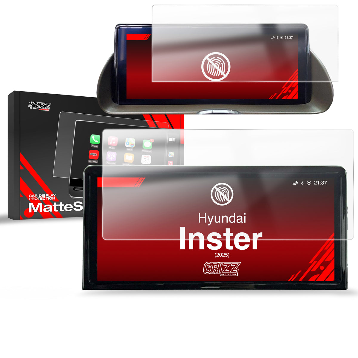 Matte Autodisplayfolie für Hyundai Inster 10,25" (2025-2026), Grizz Protector