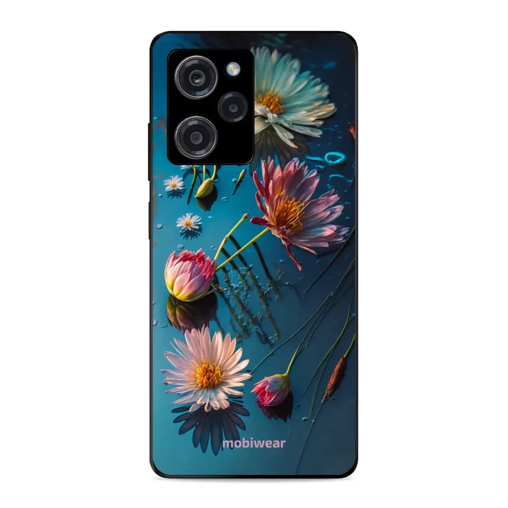 Handyhülle für Xiaomi Poco X5 Pro, Mobiwear Glossy Case, Blau-Blumig