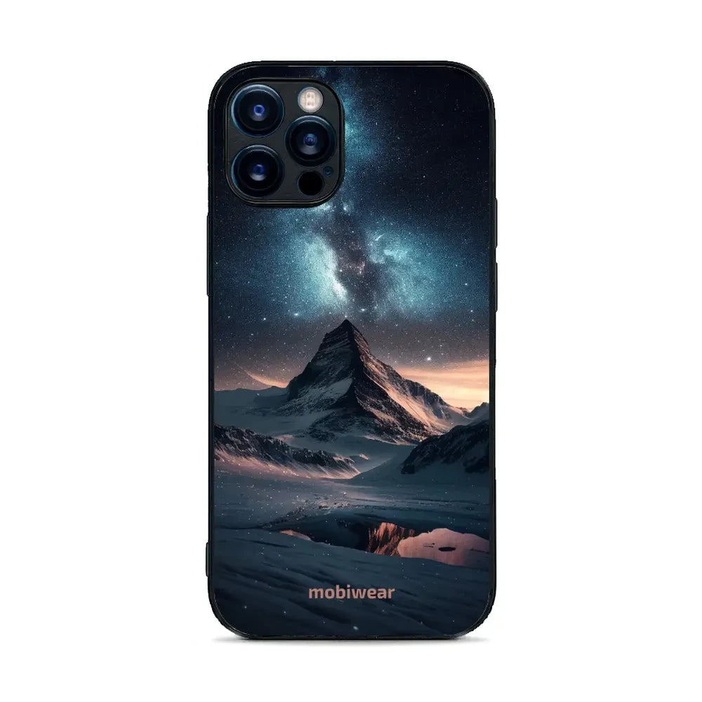 Handyhülle für iPhone 12 Pro, Mobiwear Glossy Case, Nachtberg