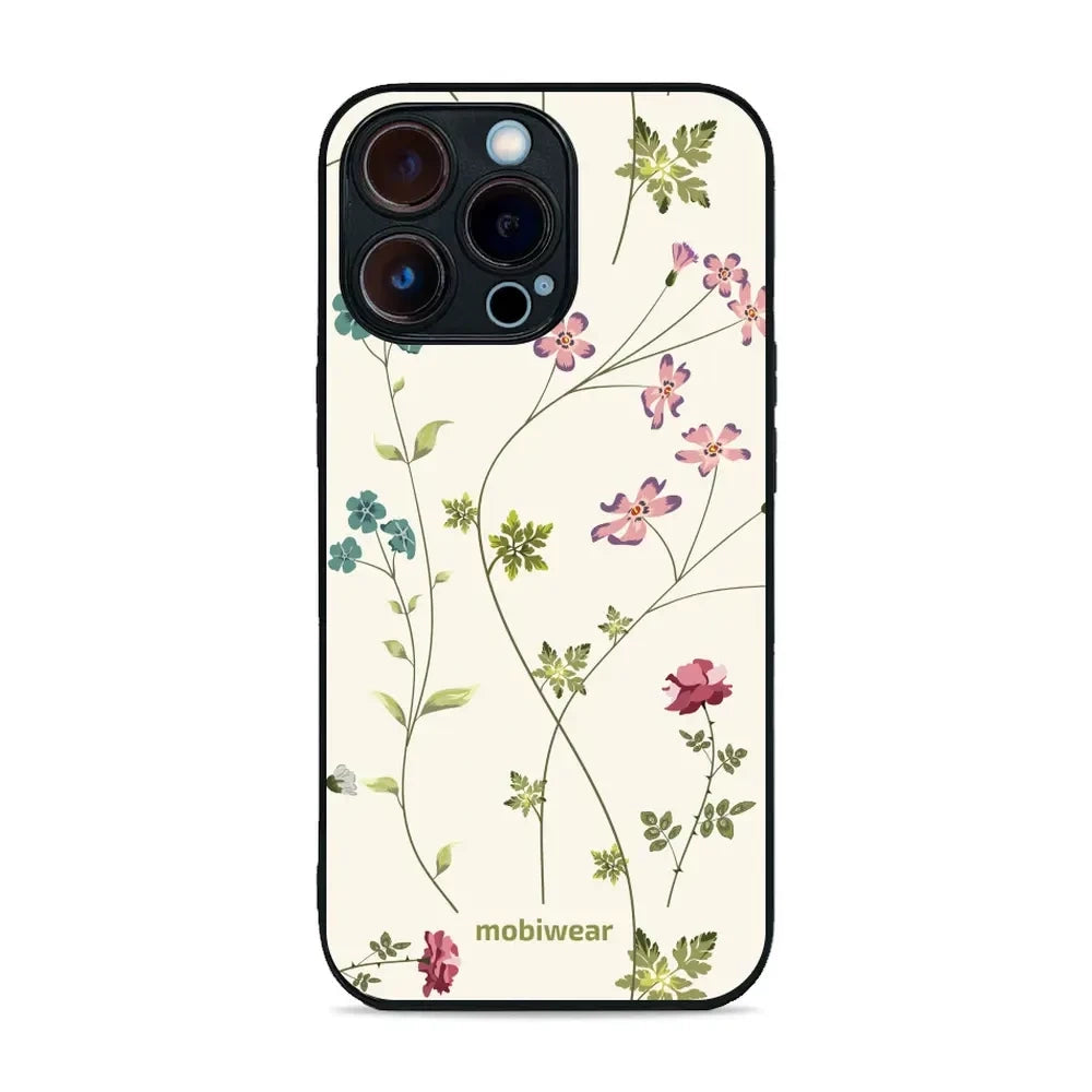 Handyhülle für iPhone 13 Pro, Mobiwear Glossy Case, Idyllische Blüte