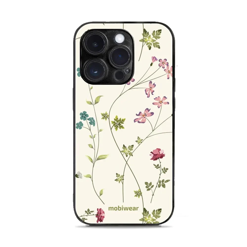 Handyhülle für iPhone 14 Pro, Mobiwear Glossy Case, Idyllische Blüte
