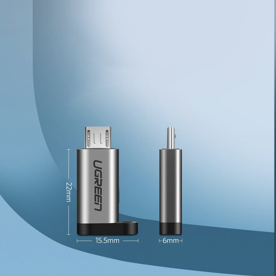 Adapter von USB-C auf MicroUSB Ugreen, Grau