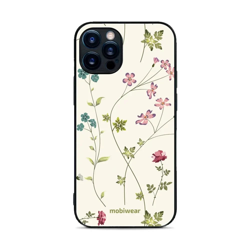 Handyhülle für iPhone 12 Pro, Mobiwear Glossy Case, Idyllische Blüte