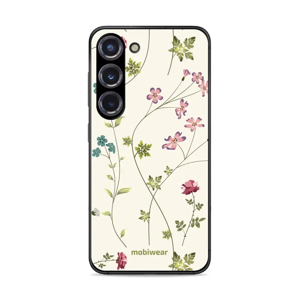 Handyhülle für Galaxy S23, Mobiwear Glossy Case, Idyllische Blüte