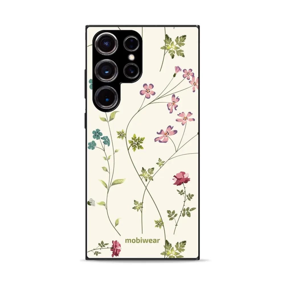 Handyhülle für Galaxy S23 Ultra, Mobiwear Glossy Case, Idyllische Blüte