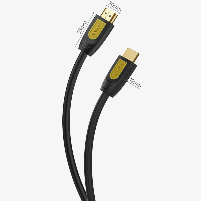 Kabel Ugreen HDMI 4k 60Hz 30 AWG 19 pin, 2.0v, 2m, Schwarz