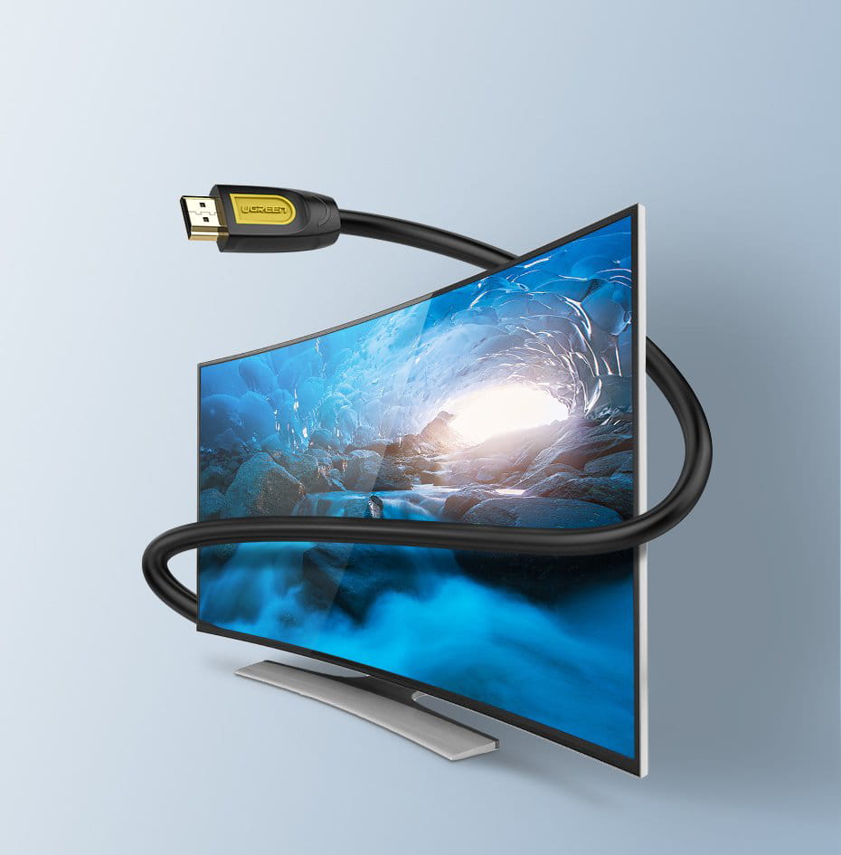 Kabel Ugreen HDMI 4k 60Hz 30 AWG 19 pin, 2.0v, 2m, Schwarz