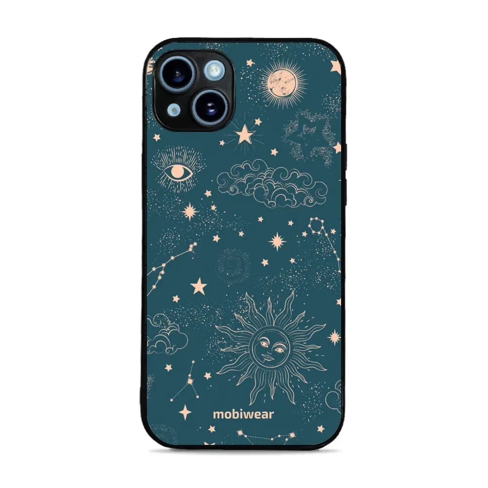 Handyhülle für iPhone 14 Plus, Mobiwear Glossy Case, Astraler Staub