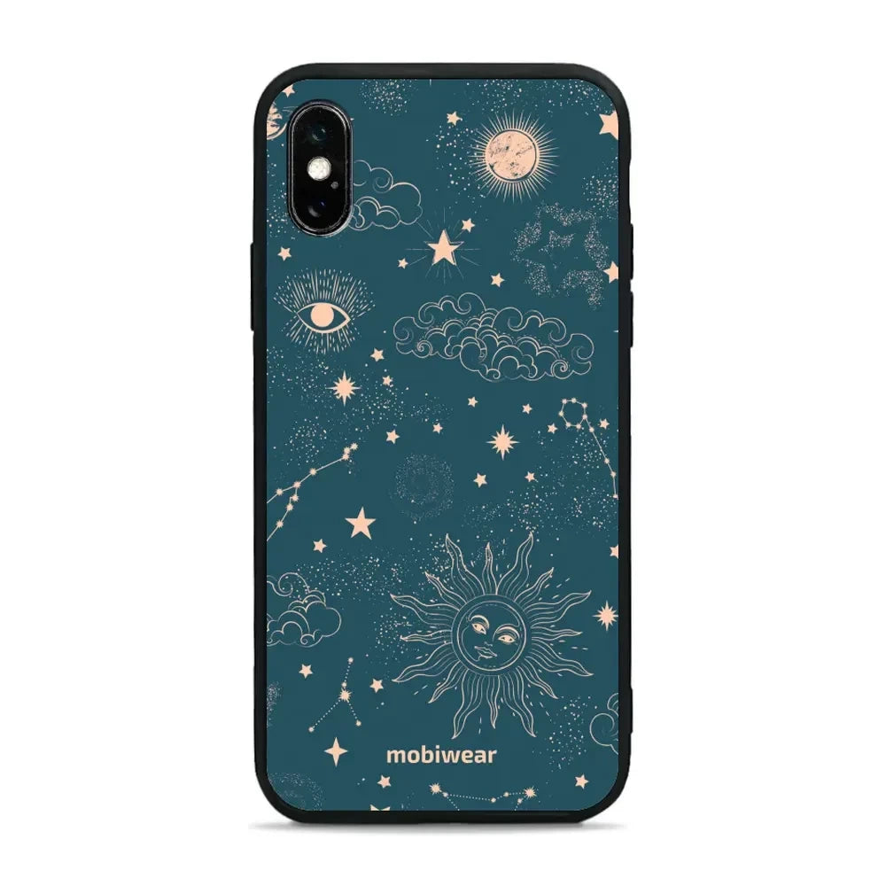 Handyhülle für iPhone X, Mobiwear Glossy Case, Astraler Staub