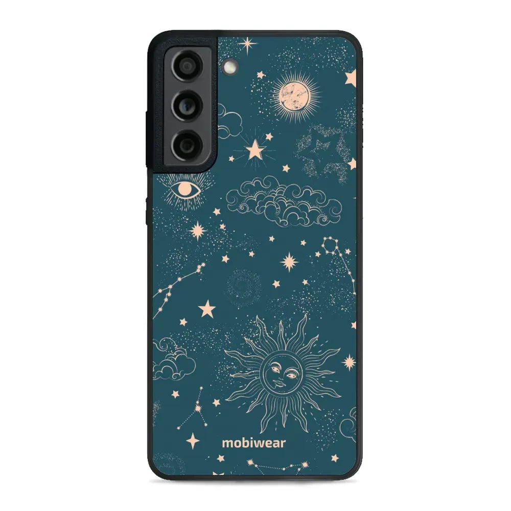 Handyhülle für Galaxy S21 FE, Mobiwear Glossy Case, Astraler Staub