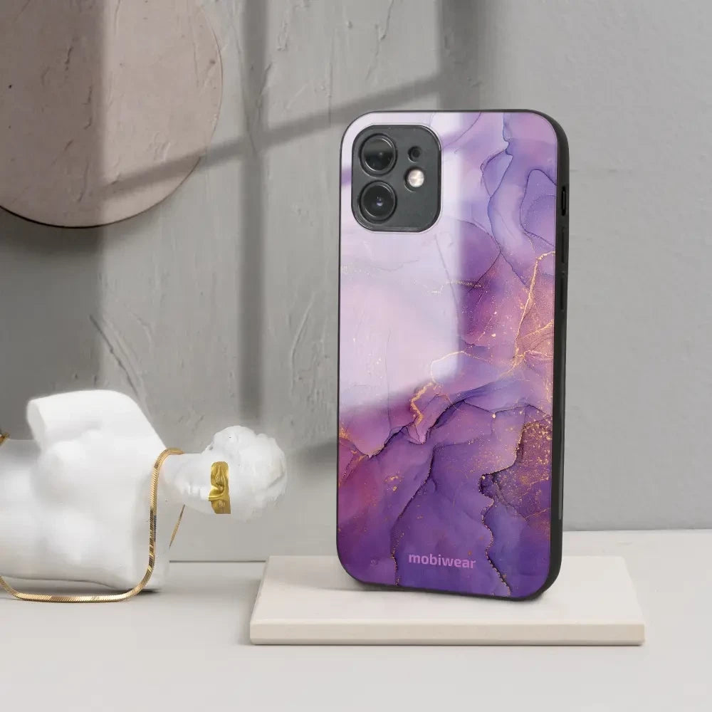 Handyhülle für iPhone 12 Pro Max, Mobiwear Glossy Case, Violett