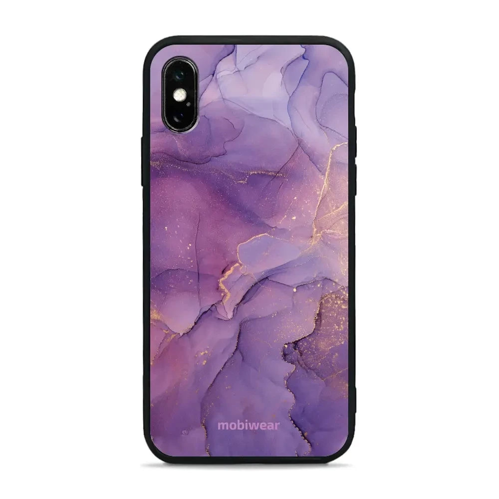 Handyhülle für iPhone X, Mobiwear Glossy Case, Violett