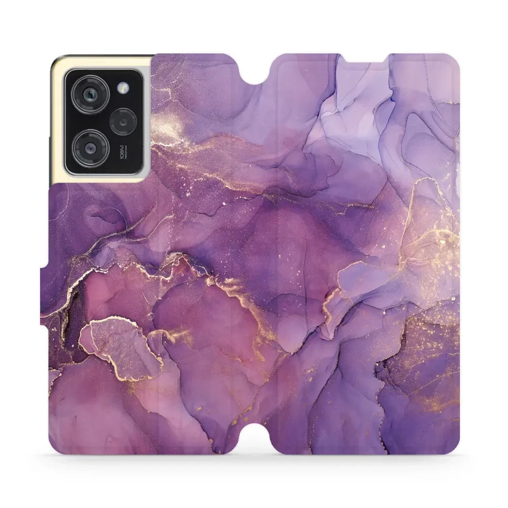 Handyhülle mit klappe für Xiaomi Poco X5 Pro, Mobiwear Book, Violett