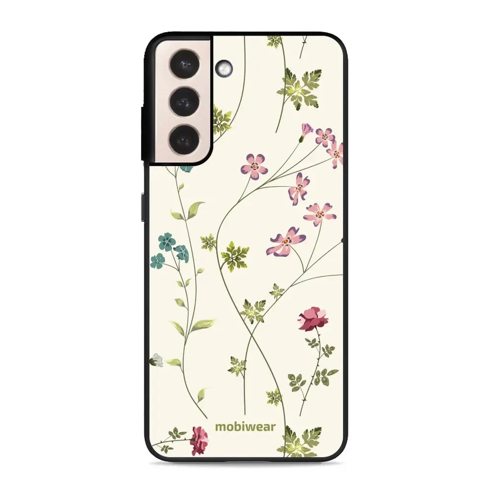 Handyhülle für Galaxy S21 Plus, Mobiwear Glossy Case, Idyllische Blüte