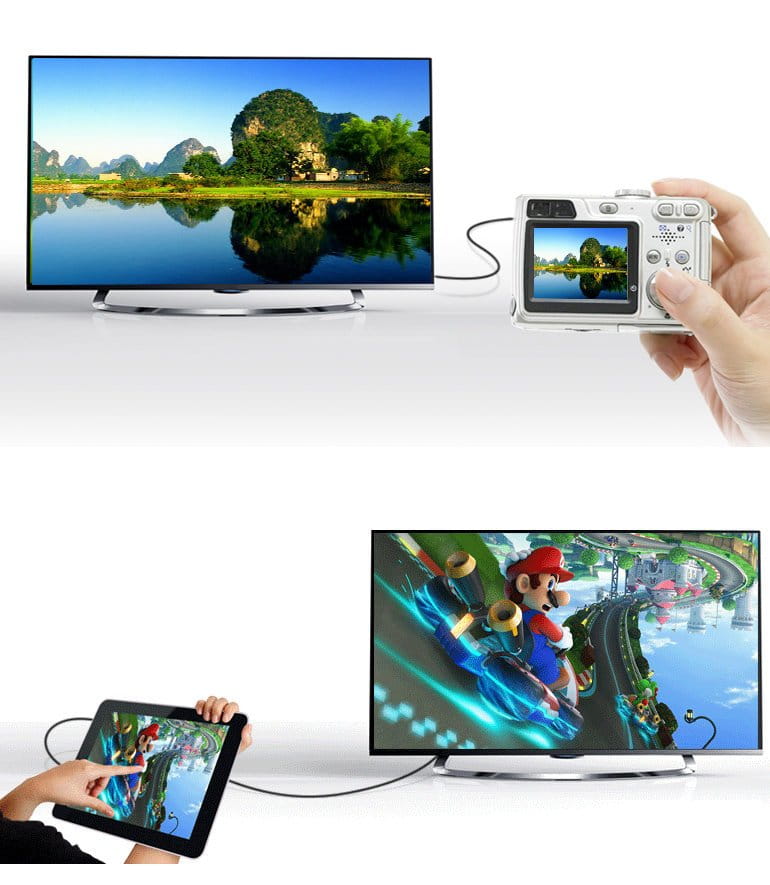 Adapterkabel HDMI (Buchse) - mini HDMI (Stecker), Ugreen 4K, 60Hz, 10 Gbps, 22 cm, Schwarz