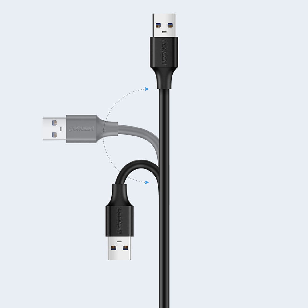Adapterkabel USB (Buchse) - USB (Stecker), Ugreen 2.0 30MB/s, 5 m, Schwarz